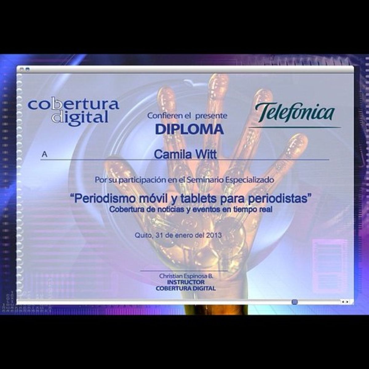 periodismo movil diploma